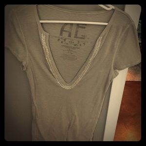 American Eagle Beaded Tee